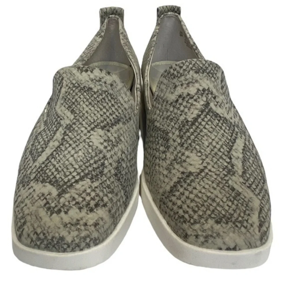 Franco Sarto Boston Snake Print Ombré Grey White Slip Ons Size 9
